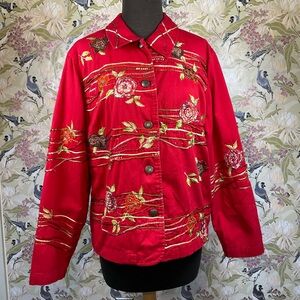 Red artist jacket size medium